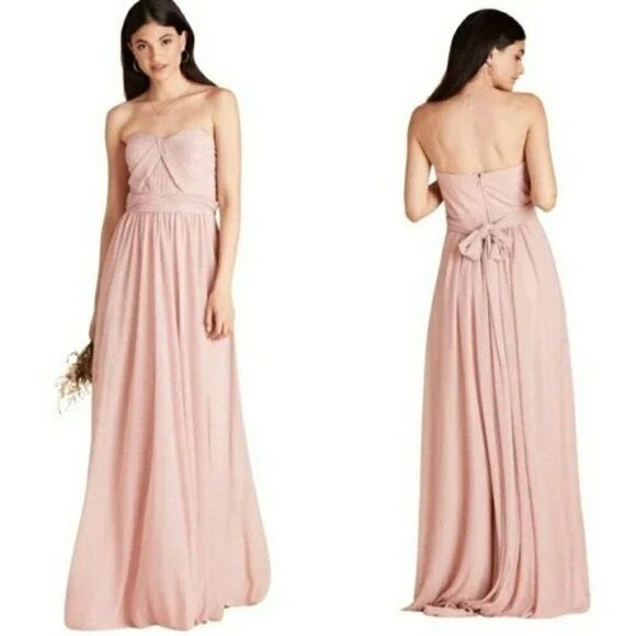 NWT Birdy Grey Dress CHICKY CONVERTIBLE DRESS MESH ROSE QUARTZ Formal Sz M - Picture 1 of 8